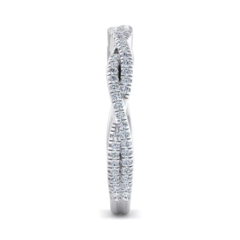 14K White Gold Elaine Pave Band