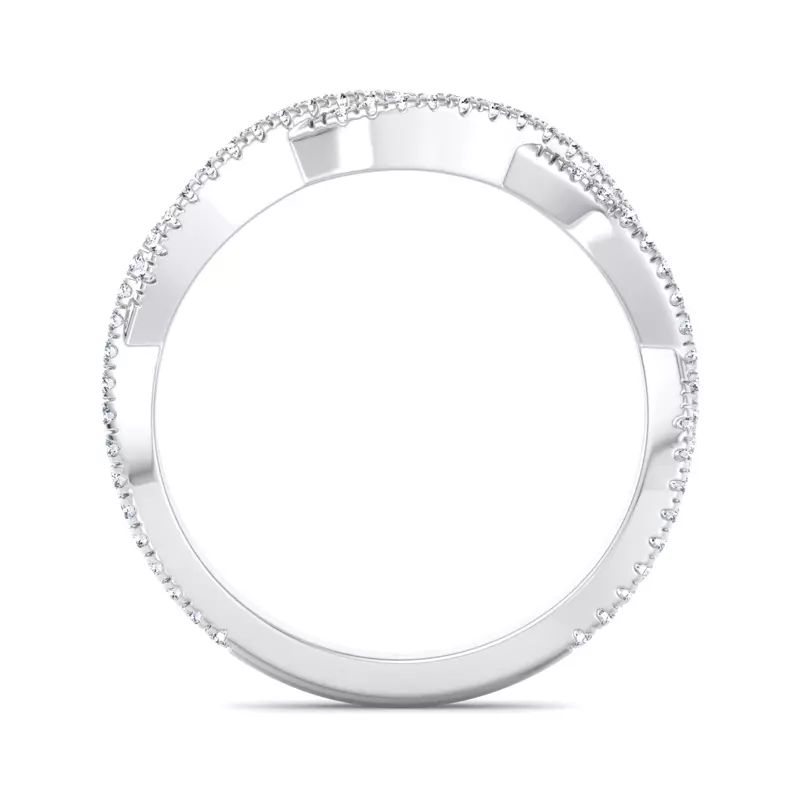 14K White Gold Elaine Pave Band