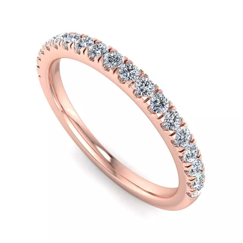 14K Rose Gold Dorothy Pave Band