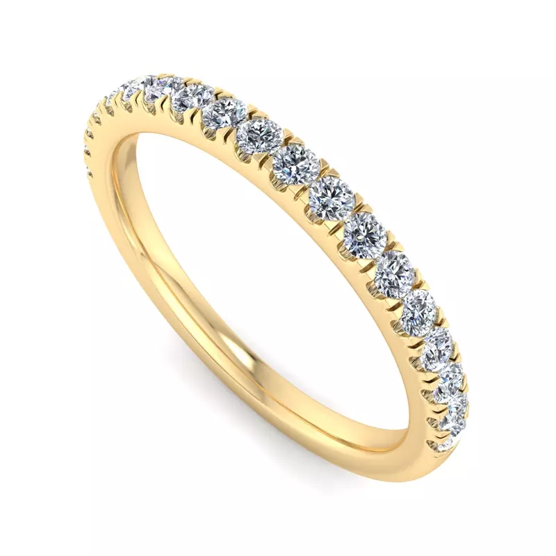 18K Yellow Gold Dorothy Pave Band