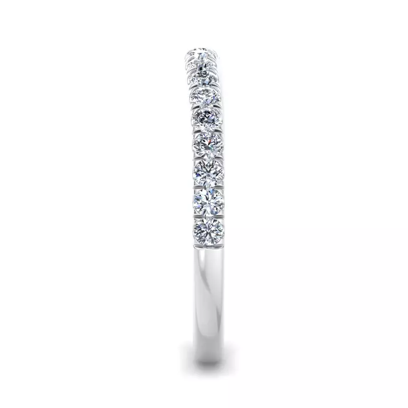 14K White Gold Eve Pave Band