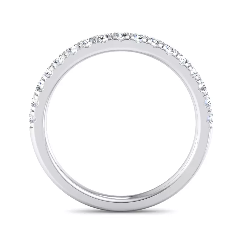 14K White Gold Eve Pave Band