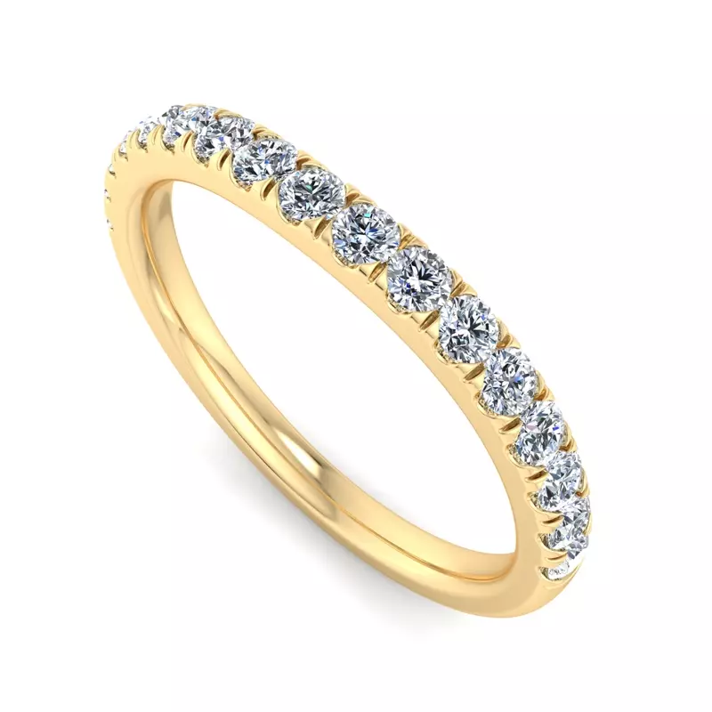 18K Yellow Gold Eve Pave Band