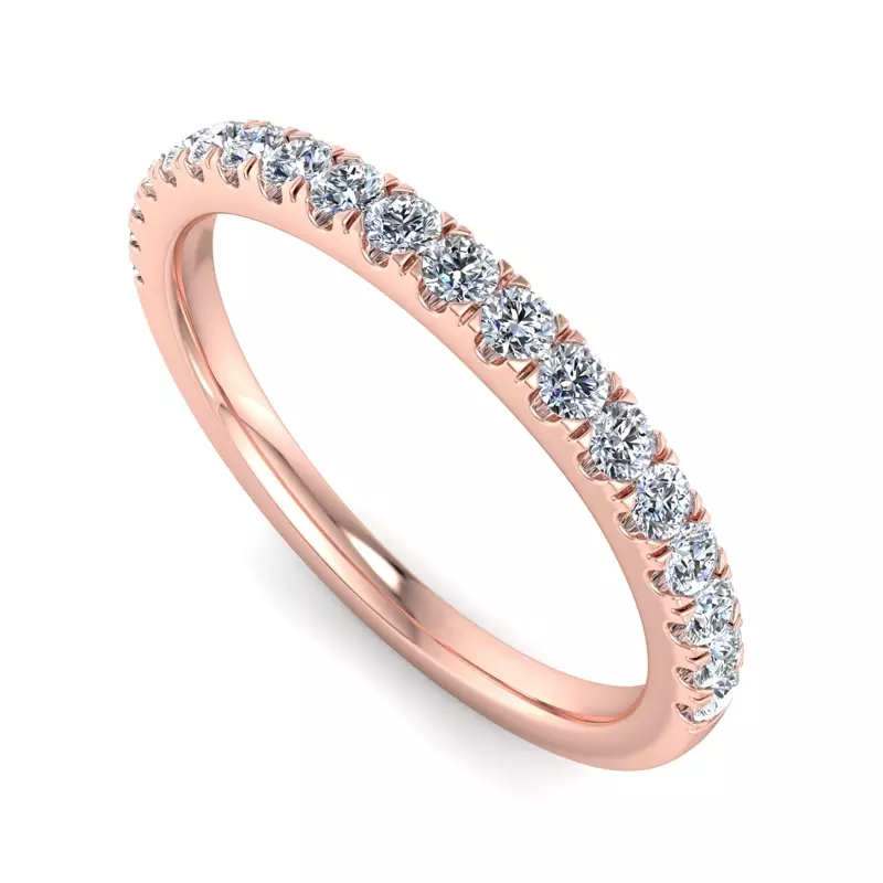 14K Rose Gold Oaklee Pave Band