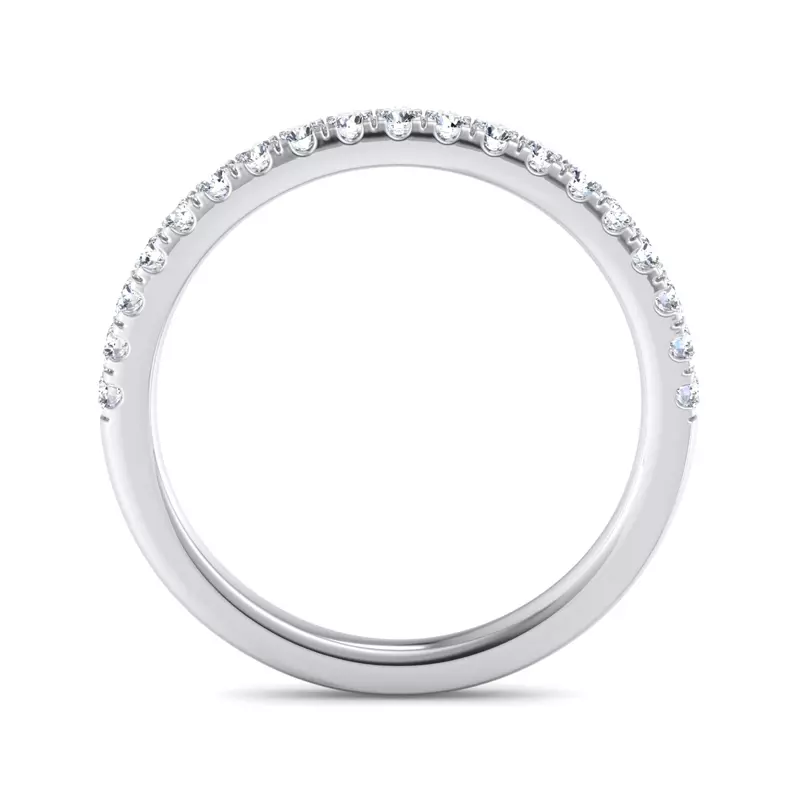14K White Gold Oaklee Pave Band