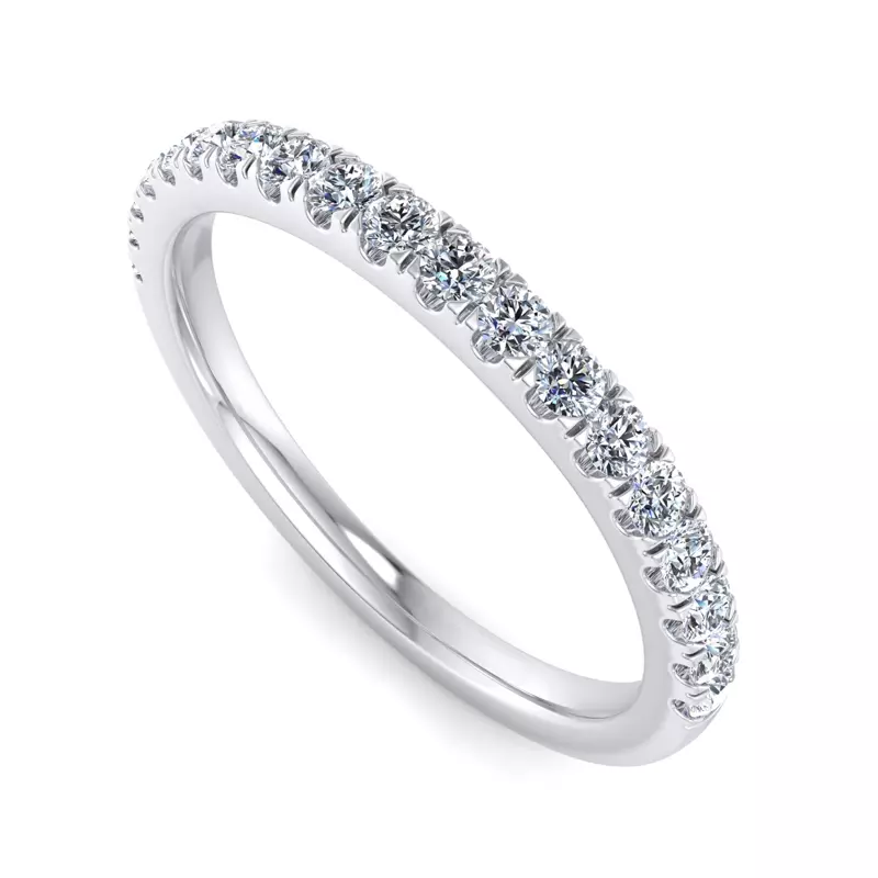 14K White Gold Oaklee Pave Band
