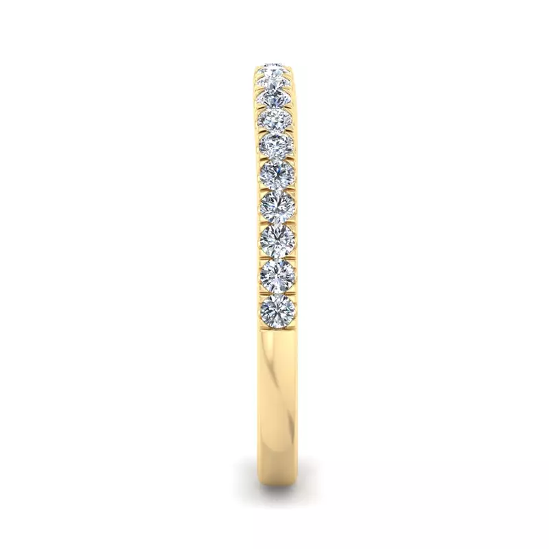 14K Yellow Gold Oaklee Pave Band