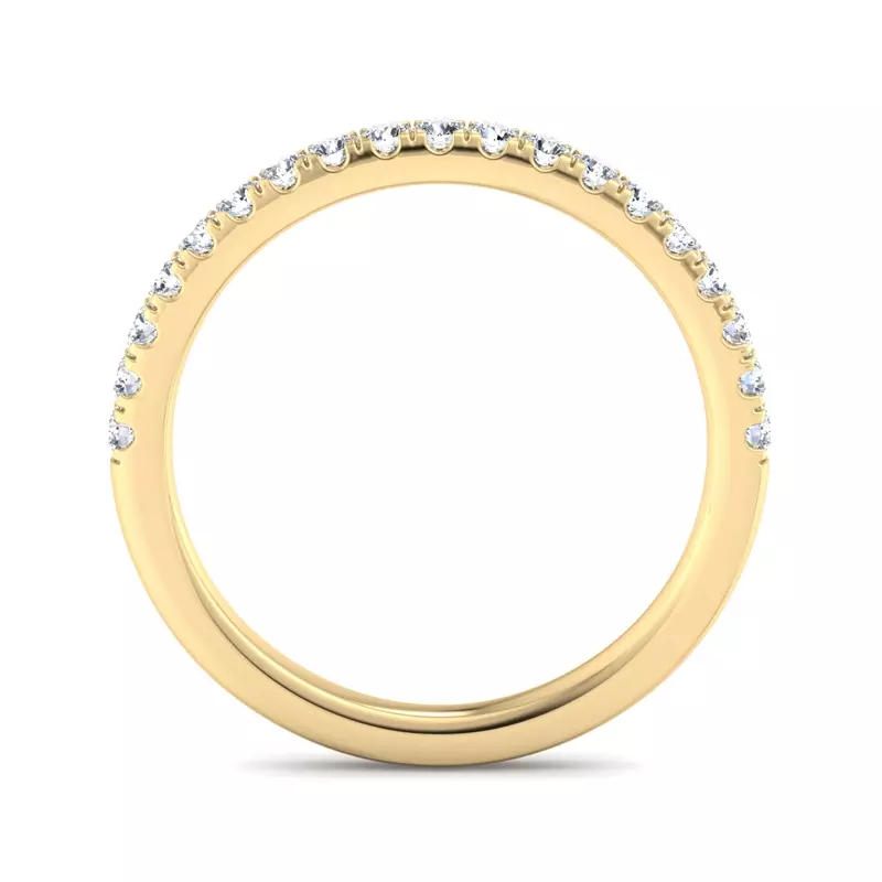 14K Yellow Gold Oaklee Pave Band