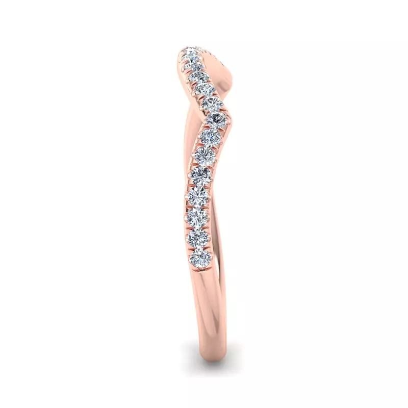 14K Rose Gold Averie Pave Band