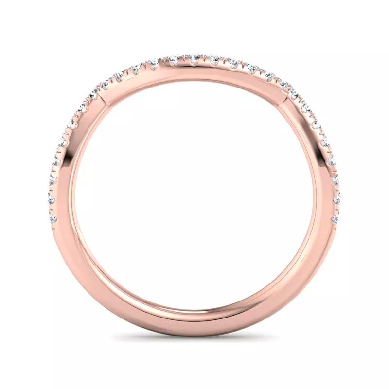 14K Rose Gold Averie Pave Band