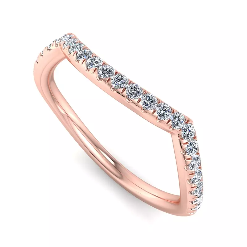 14K Rose Gold Averie Pave Band