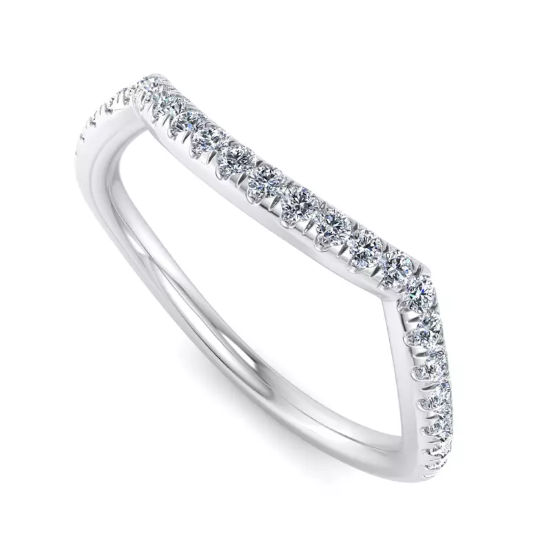18K White Gold Averie Pave Band