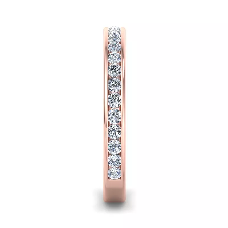14K Rose Gold Lyra Pave Band