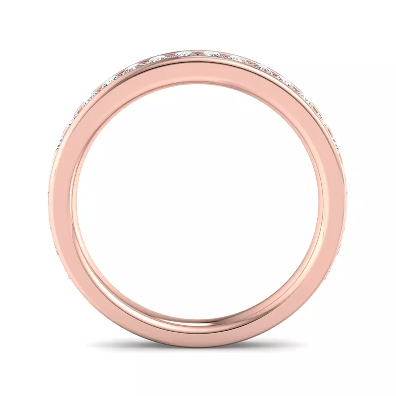 14K Rose Gold Lyra Pave Band