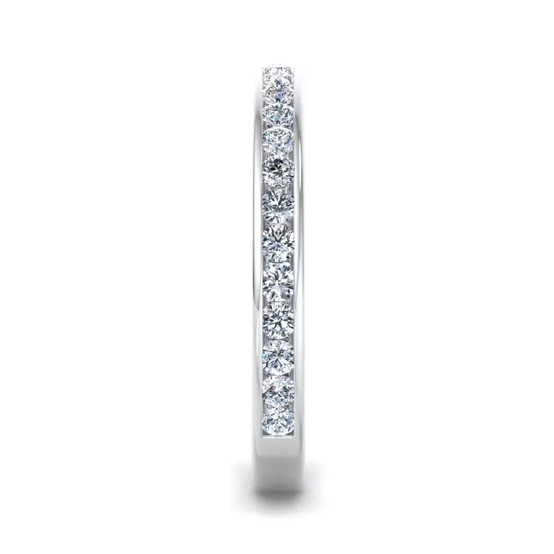 14K White Gold Lyra Pave Band