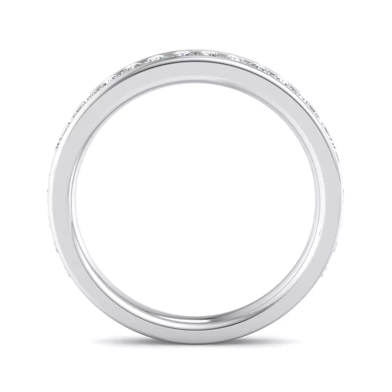 14K White Gold Lyra Pave Band