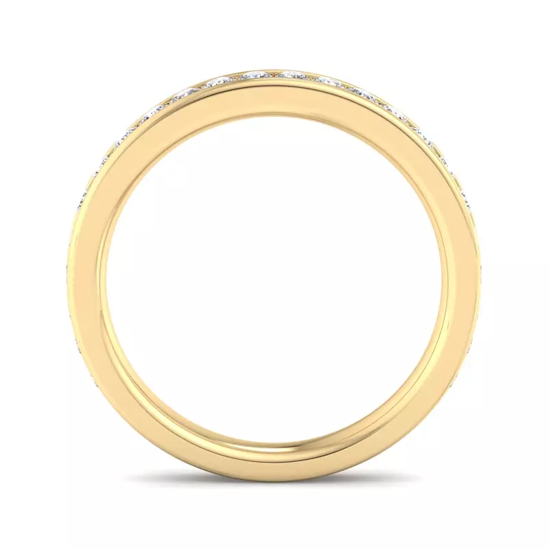 14K Yellow Gold Lyra Pave Band