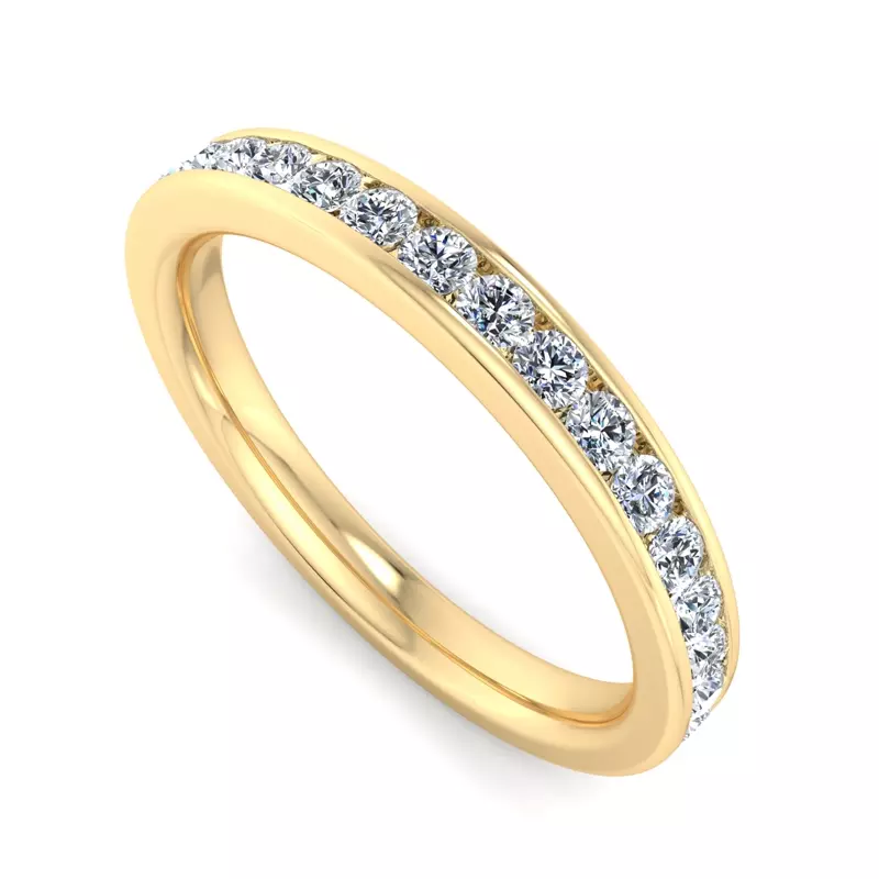 14K Yellow Gold Lyra Pave Band