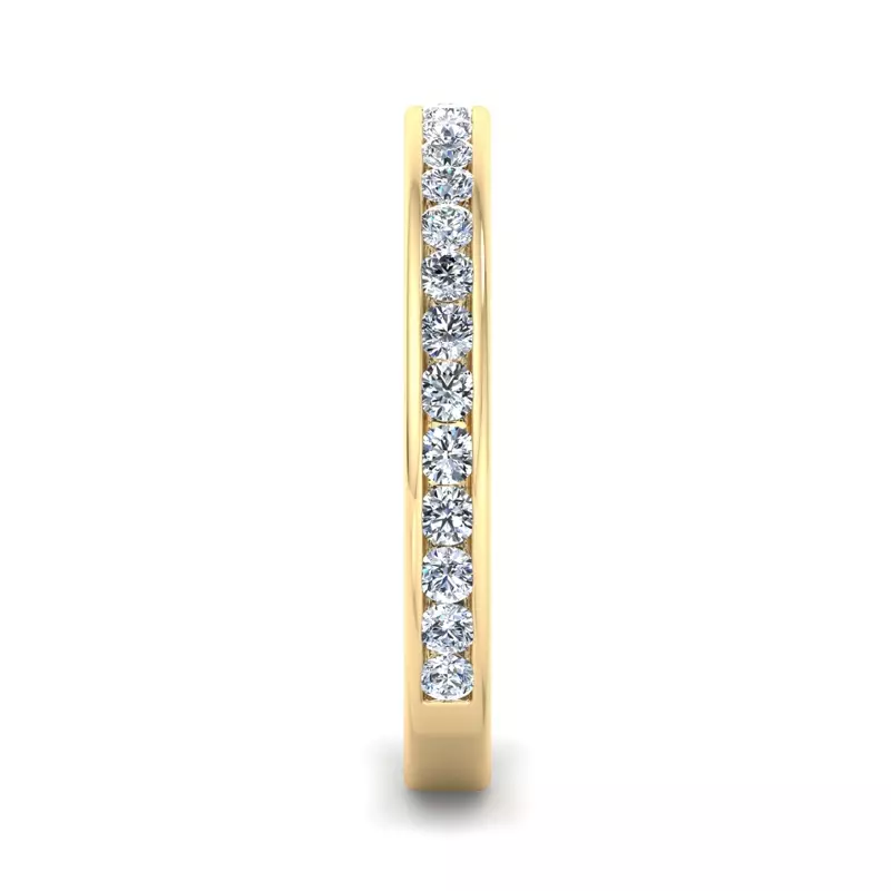 18K Yellow Gold Lyra Pave Band