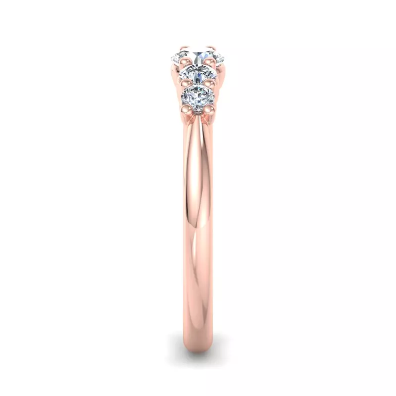 14K Rose Gold Madelynn Graduating 5-Stone Band