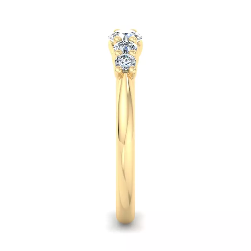 14K Yellow Gold Madelynn Graduating 5-Stone Band