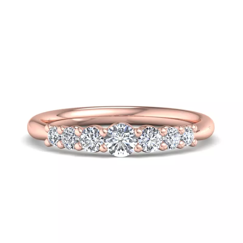 14K Rose Gold Angel Band