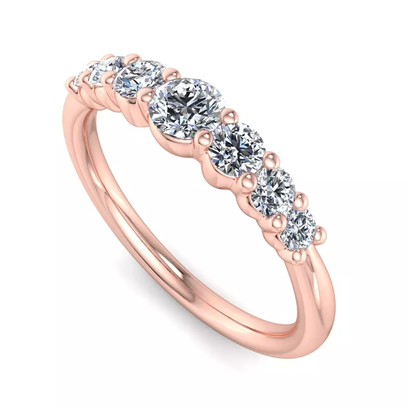14K Rose Gold Angel Band