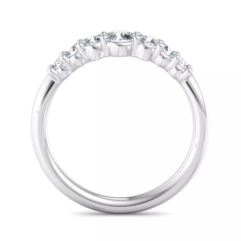 14K White Gold Angel Band