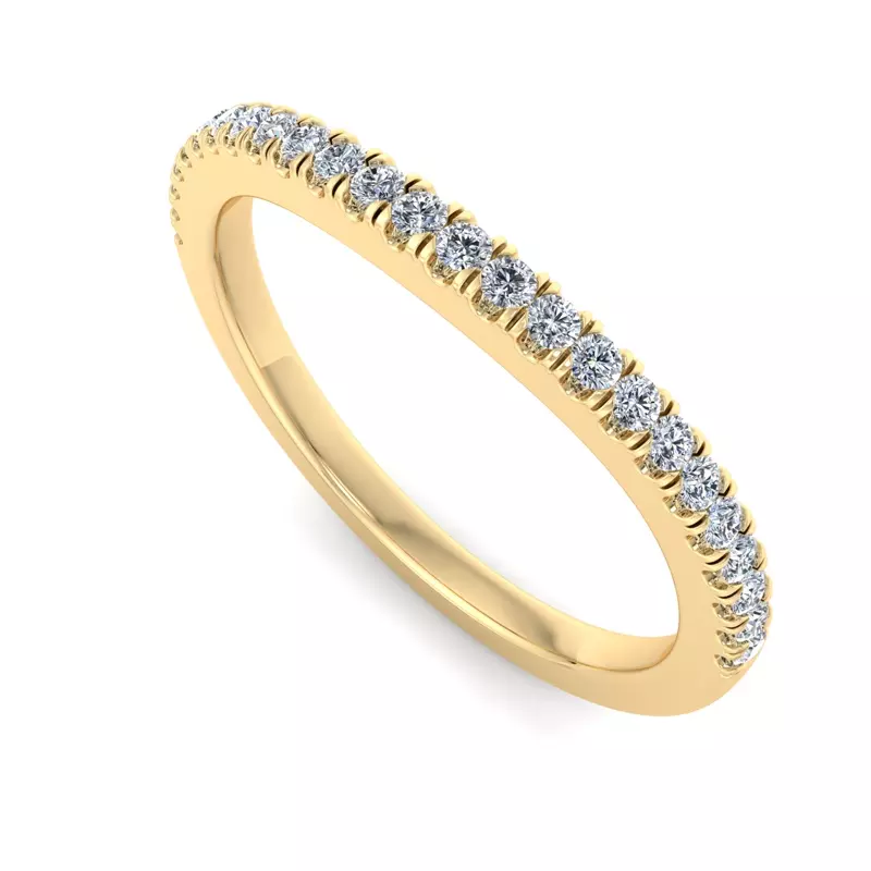 14K Yellow Gold Edith Pave Band