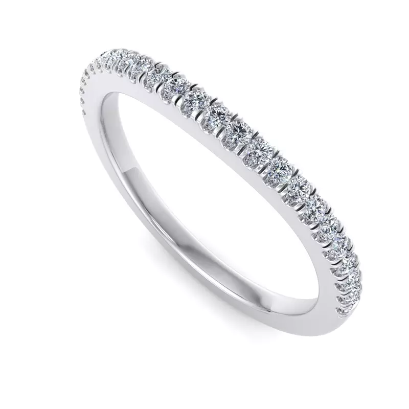 18K White Gold Edith Pave Band
