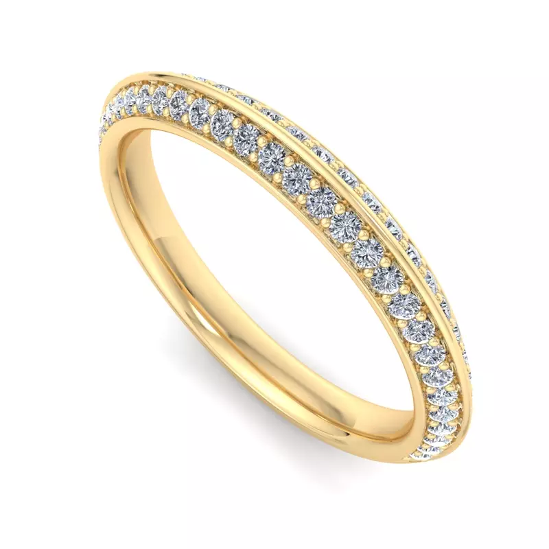 18K Yellow Gold Raya Pave Band