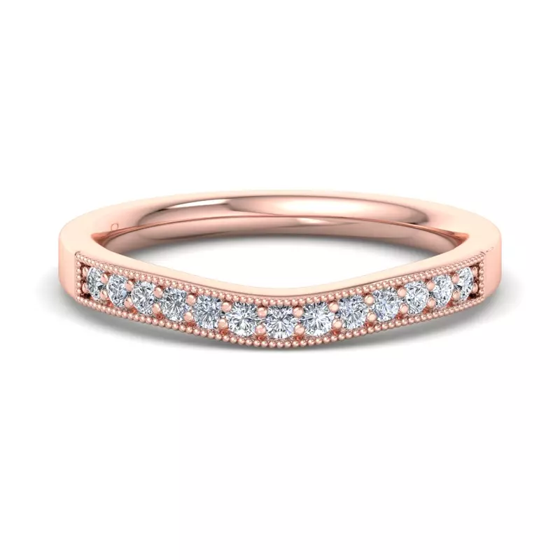 Xiamora Pavé And Migraing Curved Band
