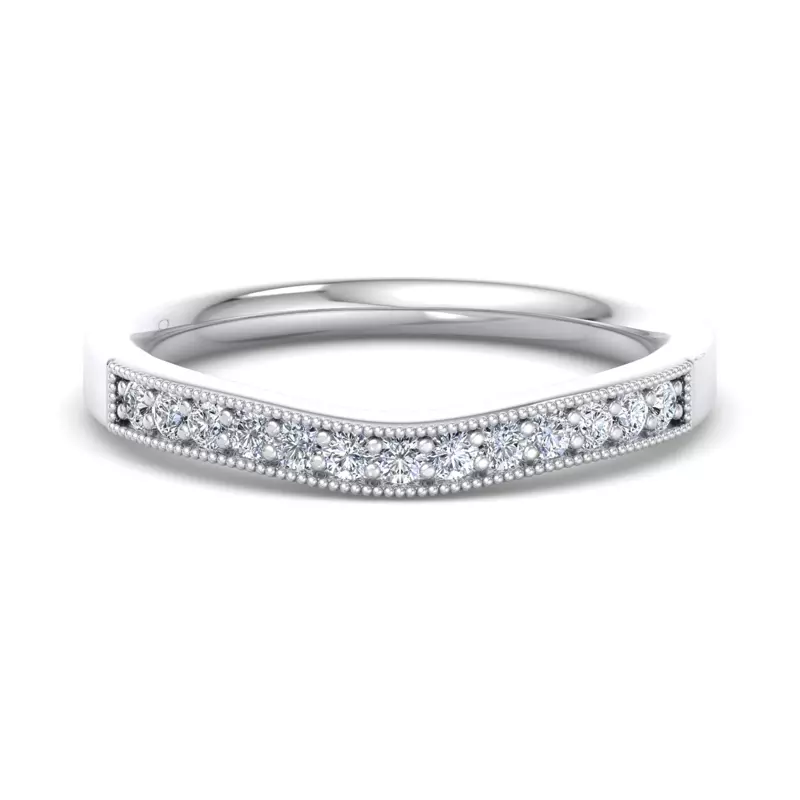 Xiamora Pavé And Migraing Curved Band