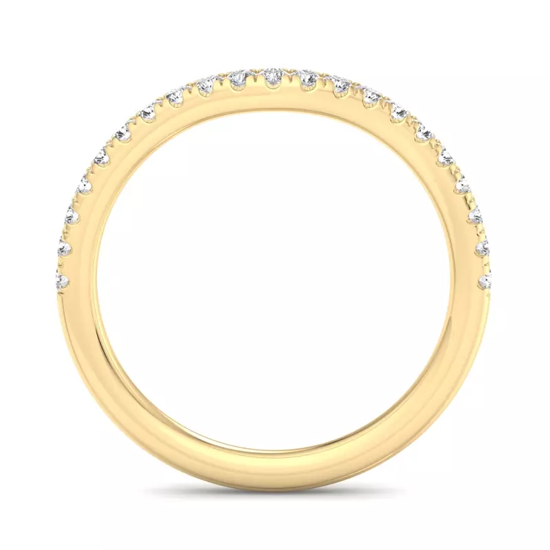 14K Yellow Gold Sylvie Curved Pavé Band