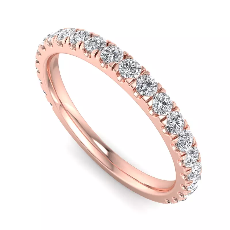 14K Rose Gold Elliot Pave Band