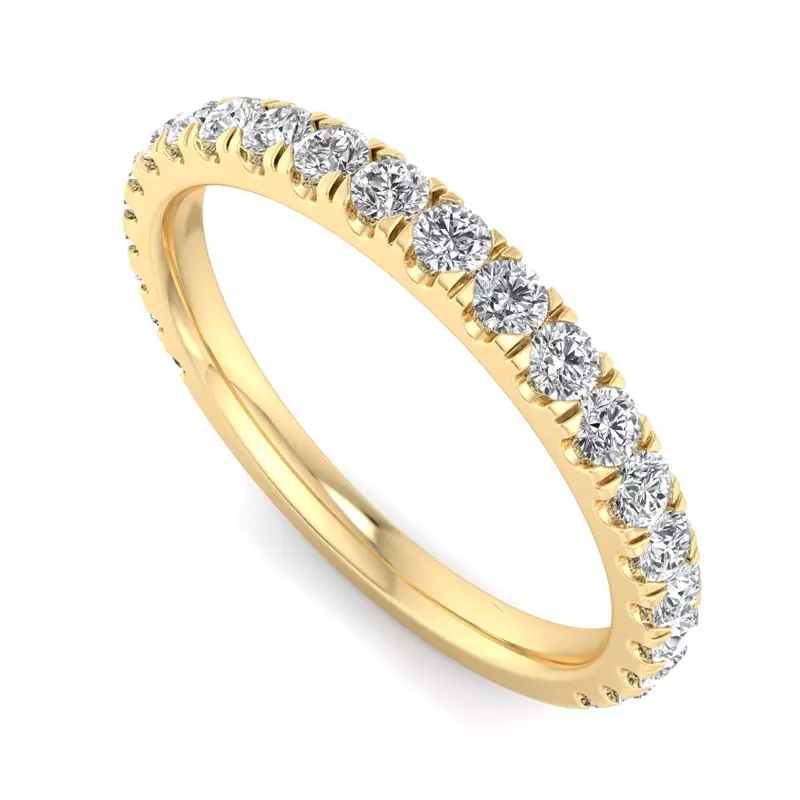14K Yellow Gold Elliot Pave Band
