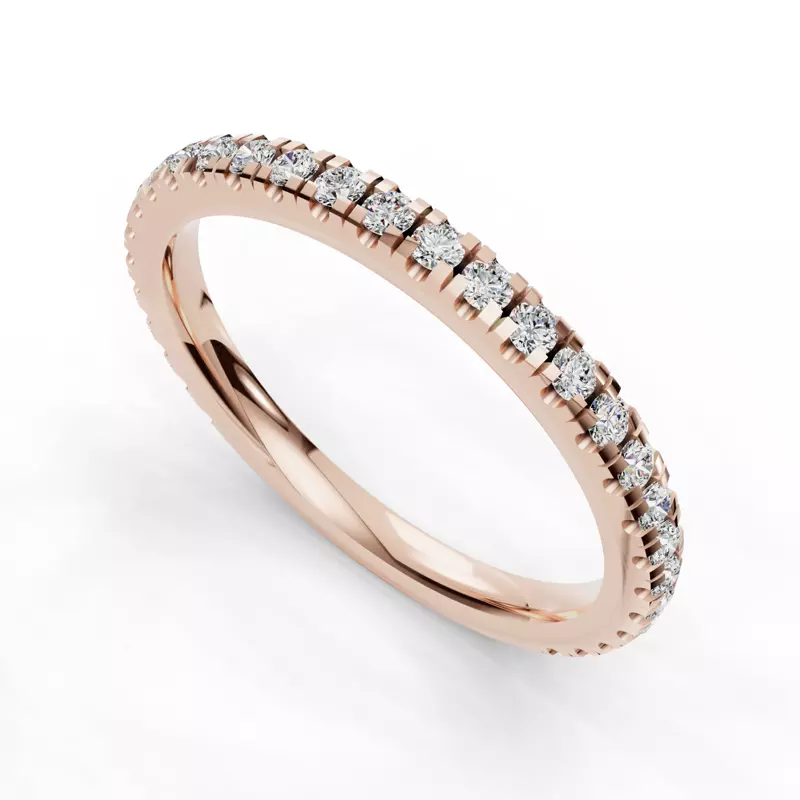 14K Rose Gold Elora Pavé Band