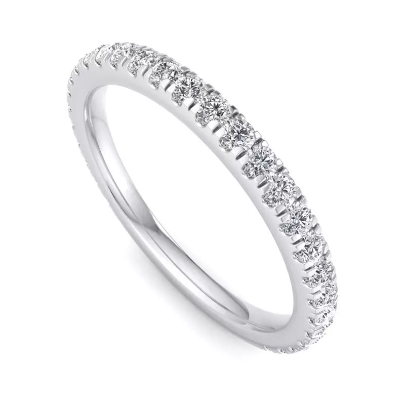 18K White Gold Elora Pavé Band
