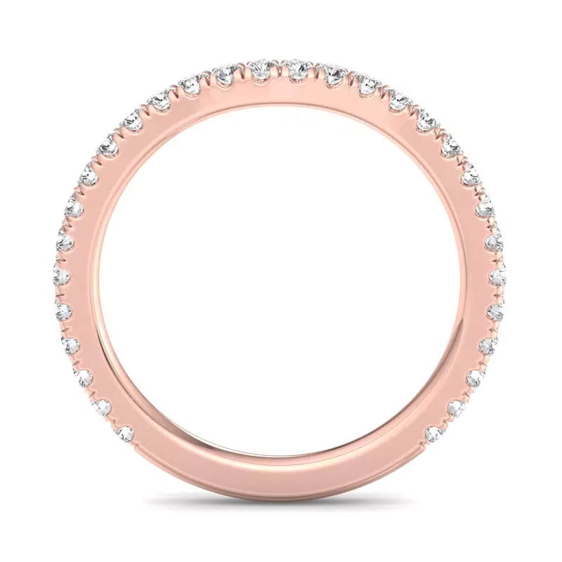 14K Rose Gold Katalina Pavé Curved Band