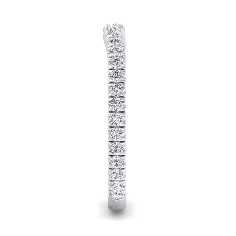 14K White Gold Katalina Pavé Curved Band