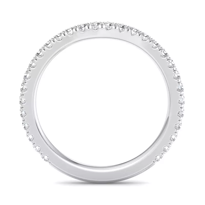 14K White Gold Katalina Pavé Curved Band