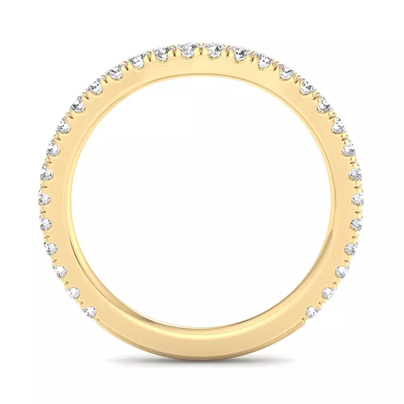 18K Yellow Gold Katalina Pavé Curved Band