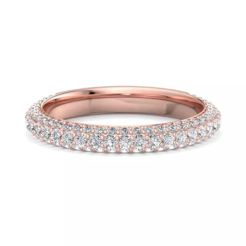 Skyler Rolled Pavé Band