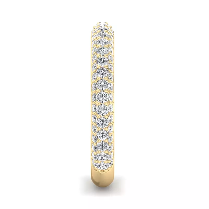 14K Yellow Gold Skyler Rolled Pavé Band