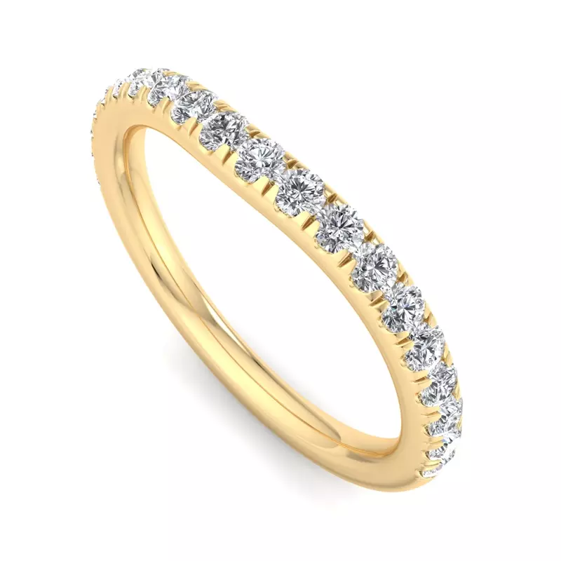 18K Yellow Gold Hanna Pavé Band