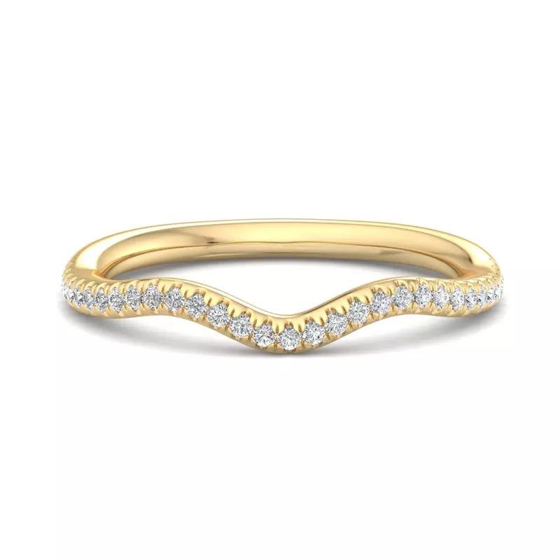 Kaliyah Curved Pavé Band