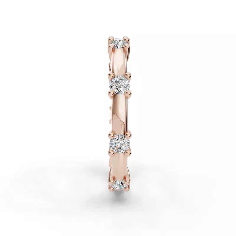 14K Rose Gold Alanna Spaced Diamond Band