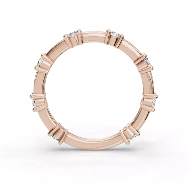 14K Rose Gold Alanna Spaced Diamond Band