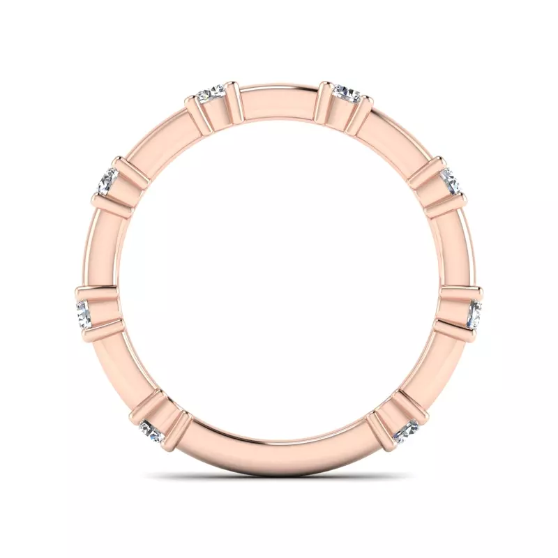 14K Rose Gold Alanna Spaced Diamond Band