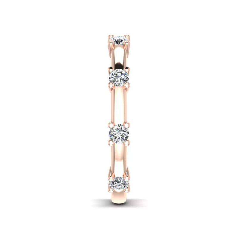 14K Rose Gold Alanna Spaced Diamond Band